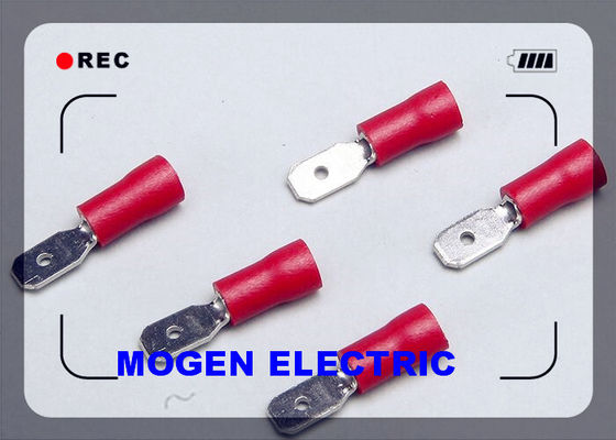 China MDD-Art rotes männliches elektrisches Schnelltrennterminalmessingkörper-Isolator PVC-langlebiges Gut fournisseur