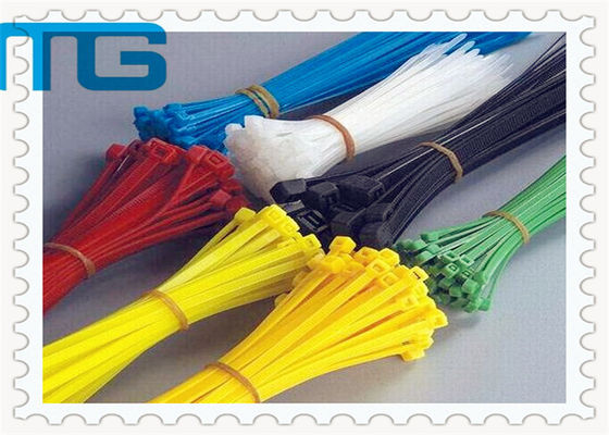 China Rote Farbeselbstsichernde Nylonkabelbinder machen Bindungen mit unterschiedlicher Länge Reißverschluss zu fournisseur