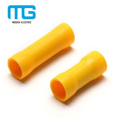 China Yellow PVC Insulated Wire Butt Connectors / Electrical Crimp Terminal Connectors fournisseur